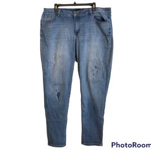 Venezia Distressed Jeans Size 20 Blue #100